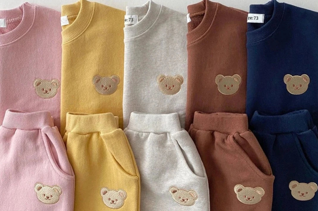 Bear Sweatshirt and Pants 2Pcs Baby Outfit - Image 2